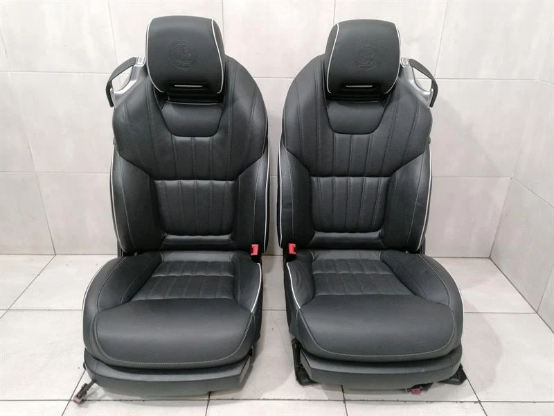 MERCEDES SL AMG R231 Seats AIR SCARF Sitze LEDER SCHWARZ BLACK WAPPEN SL63