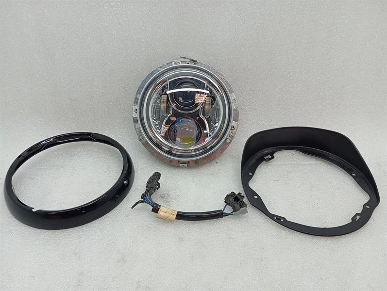 HARLEY-DAVIDSON 7” Head Light Vorne Scheinwerfer CHROME LED JW SPEAKER