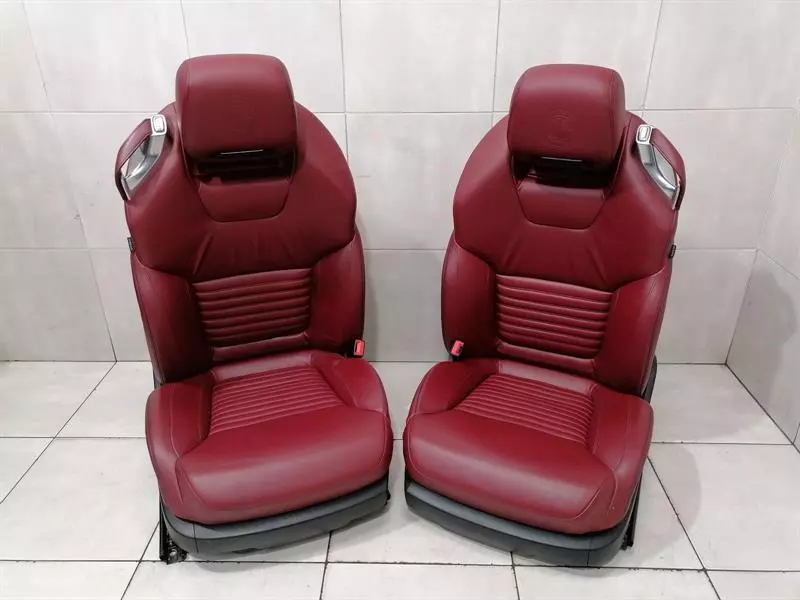 AMG MERCEDES SL R231 Seat  Sitz  BEGAL RED 3D94 Air Scarf Wappen Logo