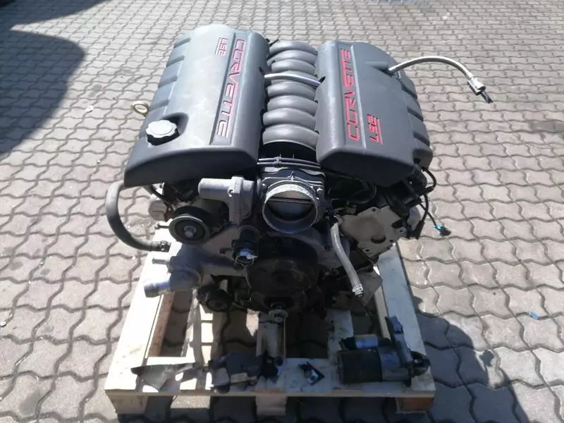 CHEVROLET CORVETTE C6 6.0 V8 Engine LS2 MOTOR KOMPLETT HALTER DEFEKT BRACKET DEF