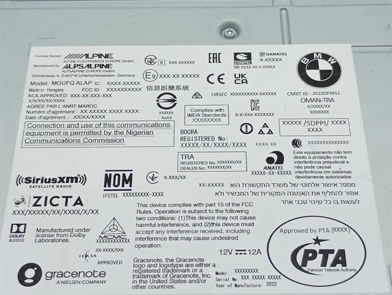 BMW 8 18--25 G16 M8 Coupe Musik Navi 5A7D37401 HEAD UNIT Audiosystemkontroller - Image 6