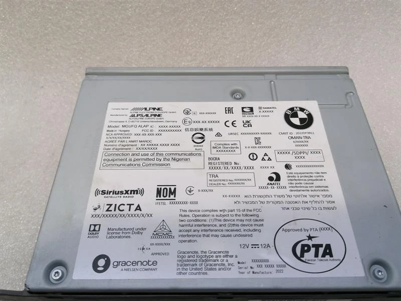 BMW 4 M4 G82 G22 5A7D560 Audiosystemkontroller head unit radio MGU NAVI UNIT - Image 4