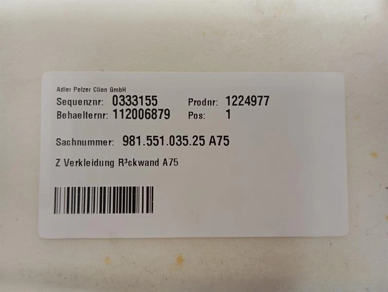 PORSCHE 718 GT4  Luggage Compartment Cover 98155103525 Kofferraum Verkleidung - Image 5