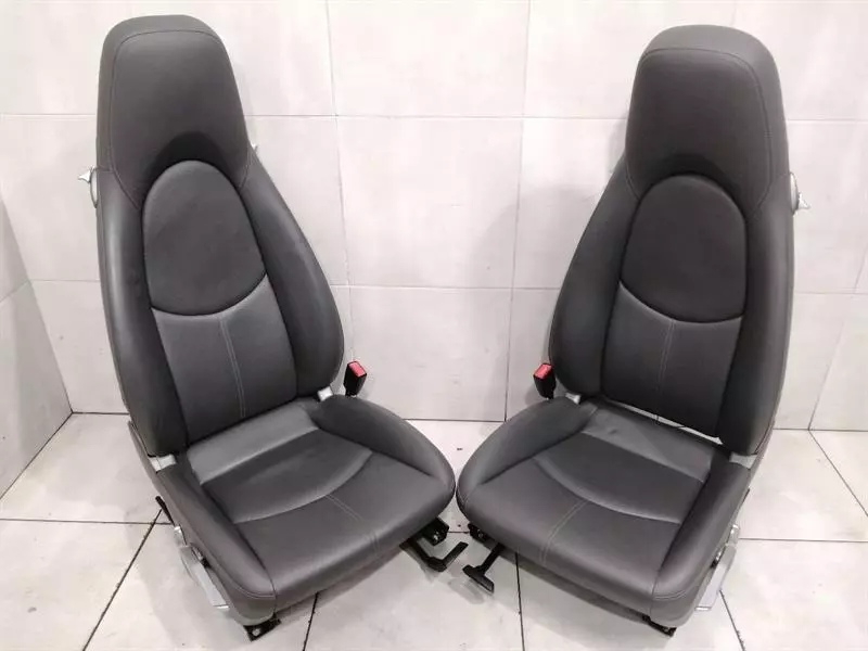 PORSCHE CAYMAN 987 Seat GRAY LEATHER Sitz GRAU LEDER 4 WAY