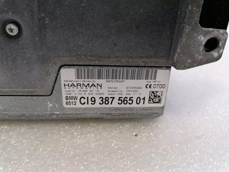 BMW 6 Series F13 CD player 9387565 Audiosystemkontroller HEAD UNIT NBT HU - Image 4