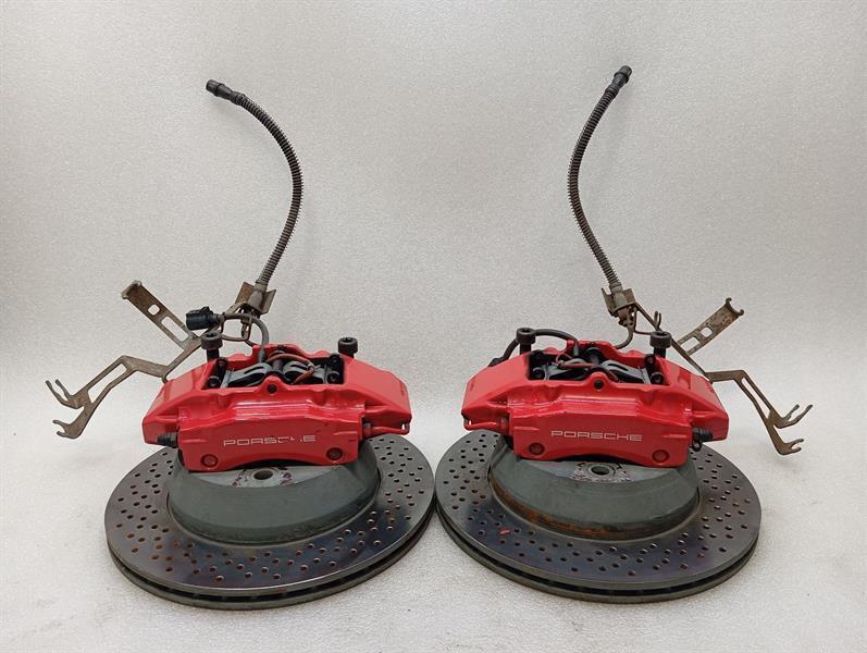 PORSCHE CAYMAN 981 Rear Brake Set 98135205110 Bremssattel Hinten GTS RED BREMBO