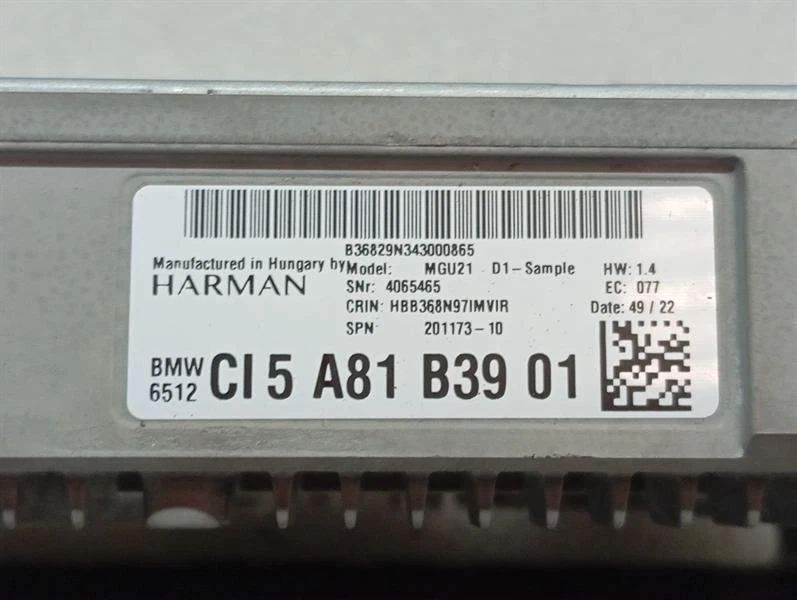 BMW 3 Series M3 G80 G20 CD player 5A81B39 HEAD UNIT MGU21 Audiosystemkontroller - Image 4