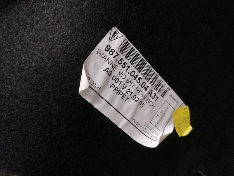 PORSCHE CAYMAN 987  Luggage Compartment Cover 98755104504 Kofferraum Verkleidung - Image 6