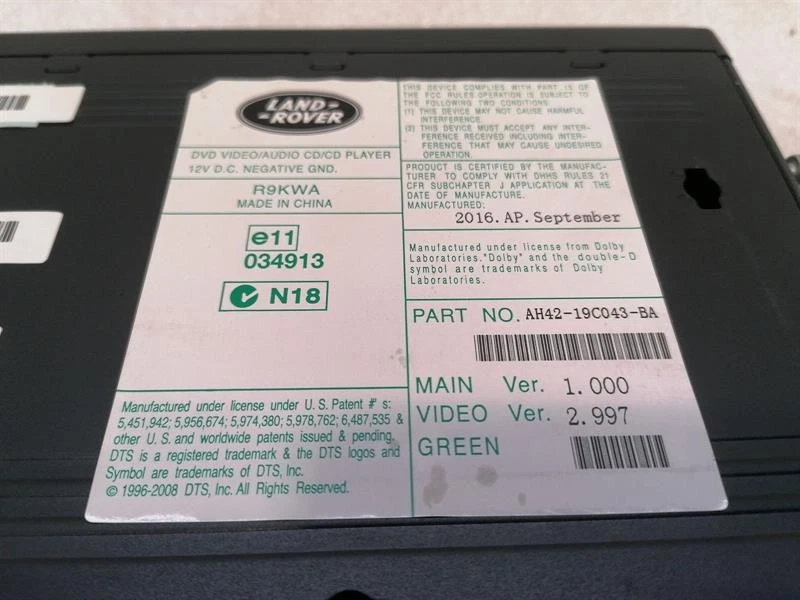 ASTON MARTIN RAPIDE 10-14 CD changer AH42-19C043-BA CD-Wechsler - Image 7