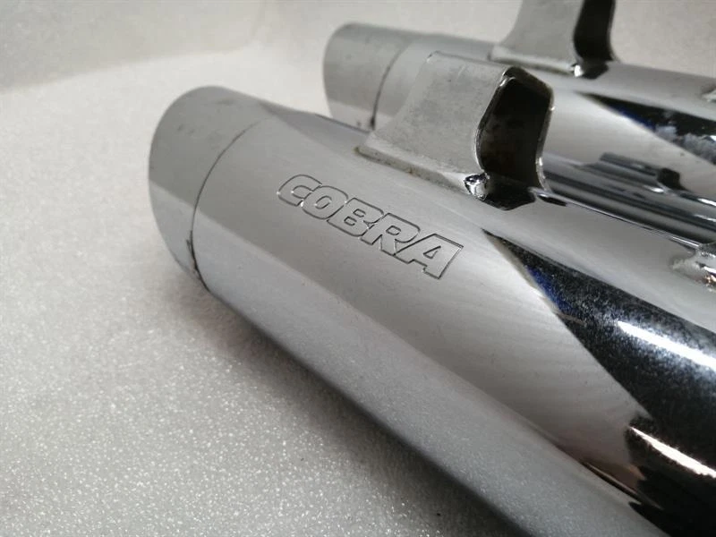 HARLEY-DAVIDSON SLIP ON MUFFLERS COBRA CHROME Auspuff Endschalldämpfer - Image 3