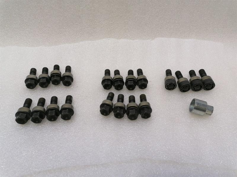 PORSCHE CAYMAN 718 WHT006980C SET OF WHEEL BOLTS lockable WHT006978 RADSCHRAUBEN