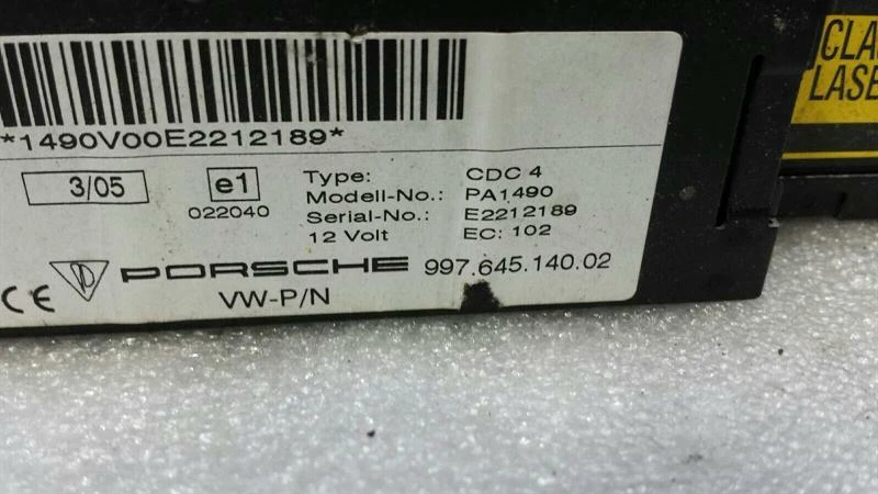 PORSCHE BOXSTER 987 CD changer 99764514002 CD-Wechsler 6 Fach - Image 5