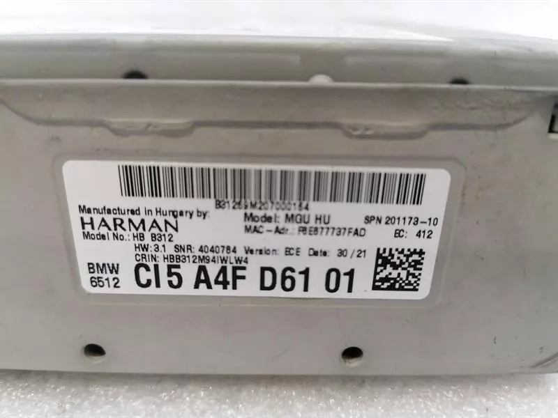 BMW iX3 G08 CD player 652CI5A4FD61 Audiosystemkontroller Head Unit - Image 6