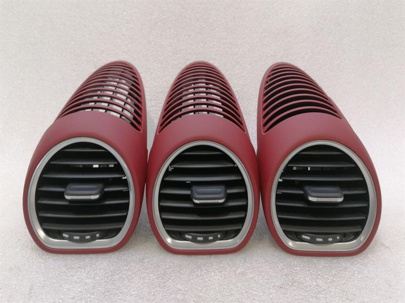 PORSCHE BOXSTER 718 Air vent Set 982819702D Lüftungsdüse Satz BORDEAUX RED