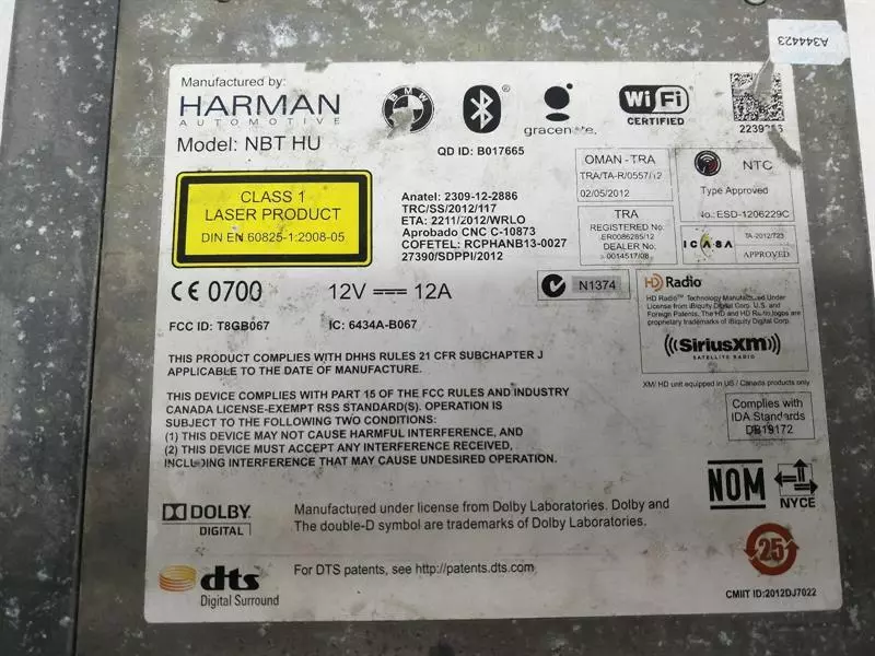 BMW 5 Series F10 CD player 9327318 Audiosystemkontroller  HEAD UNIT DEFECT - Image 6