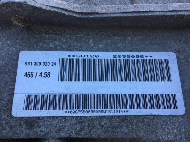 2016 PORSCHE CAYMAN 981 98130002024 GT4 Manual LSD SPERRE G8120 Schalt Getriebe - Image 3