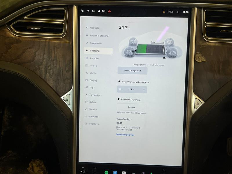 TESLA MODEL S 90D Navigation Monitor 1045006-03-B Sat Nav Display MAIN SCREEN